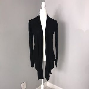 Black jacket long in the front short in the back